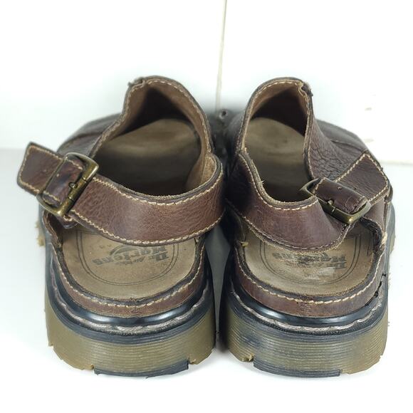 Dr. Martens Vtg Y2K Men\'s US 12 Brown Leather Strappy Fisherman Sandals England main image 9
